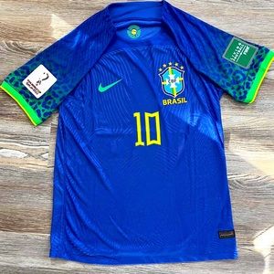 Neymar JR Brazil 2022 World Cup Slim Away/Blue Jersey
